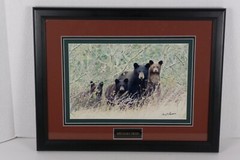 Gerry Lamarre Mothers Pride Brown Bear Family Wildlife Photograph Print Framed