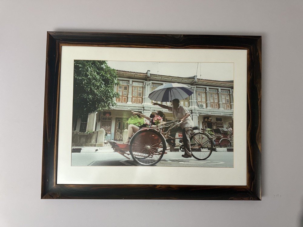 BUDAKLI Penang Beca Trishaw Limited Edition Canvas Photograph 1/3 Framed