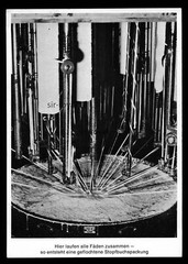 Entstehung einer geflochtenen Stopfbuchspackung – 1970er Technik – Foto 11x15cm