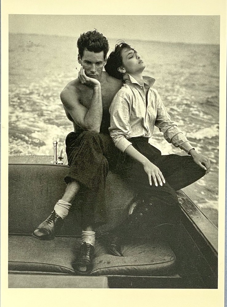 Bruce Weber Art Print Card – Bruce & Talisa On My Chris Craft, 1982 – 4.25”x6”