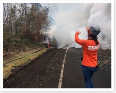 Steaming Fissure Across Pohoiki Road 2018 Kilauea Volcano Silver Halide Photo