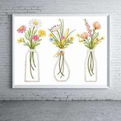 Floral Vase Wall Art Printable | Modern Botanical Decor | Digital Download Print
