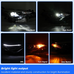 Headlight Assembly Replacement for 2017 2018 2019 Toyota Corolla SE XLE XSE Seda