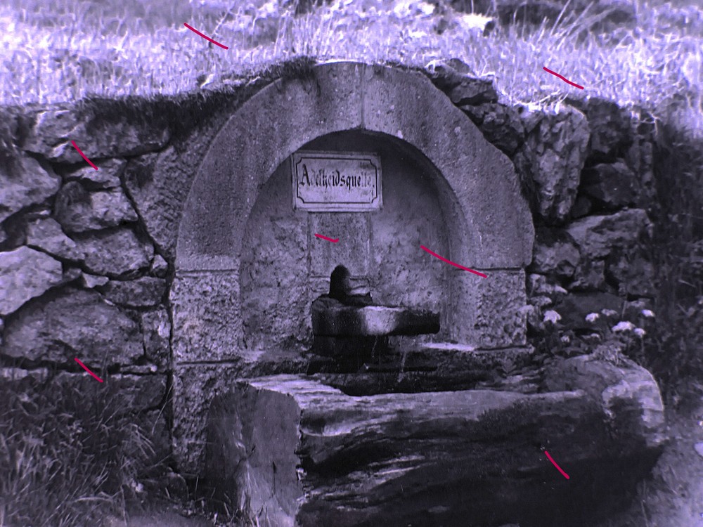 Bad Schwalbach Adelheid spring Adelheidsquelle around 1929 glass negative