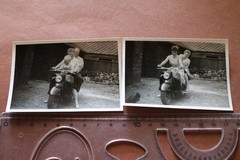 Two Great Old Photos-Family with Scooter SR 56″ «Wiesel» 50-60s