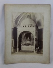 Pair of Italian Architectural Photograph Prints Balcony & Church Alter