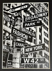 Lot Of 3 Matted Photo Prints Of NYC New York City Broadway Time Square 8×10