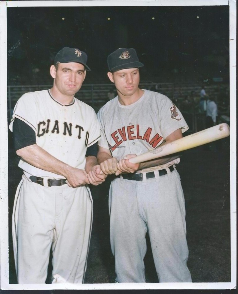 dusty Rhodes & Vic wertz-1954 World Series 8×10 Colorized Print-FREE SHIPPING