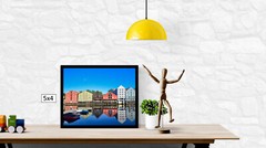 Trondheim Canal Reflections, High Resolution Image, Many Formats, TV Art