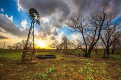 Windmill Photography Print: Kansas, Sunset, Prairie, Country, Picture, Photo