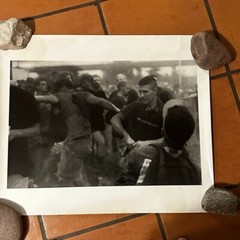 Photograph Silver Gelatin Print Janine Gordon Signed 20×24″ B/W Mosh Pit