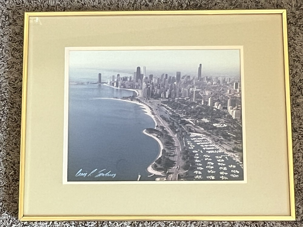Chicago Skyline Lake View – Signed Craig Skorburg Photograph W/COA – Framed