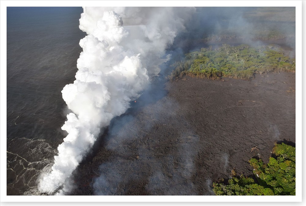 Kilauea Volcano Fissure 20 Lava Entering Pacific Hawaii 2018 Silver Halide Photo