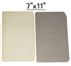 Large Gelatin Silver Print Cabinet Card Bifold Trifold Set of 2 Vellum