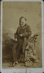 Business card, CDV, albumen print, Willeme, portrait of a man