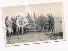 Photo WW II Wehrmacht Soldiers Shooting Range Exercise Poland Polska L1.72