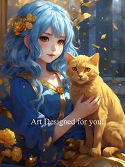 Digital Image Picture Photo Wallpaper Background Beautiful Anime Girl with Cat