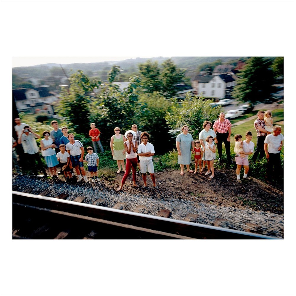 SIGNED Paul Fusco Print – RFK Funeral Train – Magnum Square Print – 6 x 6″ Photo