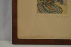 Fred Thompson Art Photo Hand Colored Fireside Glow Interior Scene Fireplace Sign