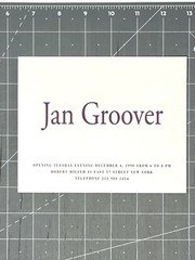 Jan Groover (1943-2012) Art Show Announcement Card 1990 NYC