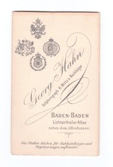 CDV photo around 1900, Doctor Clinic Baden-Baden