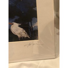 Abstract Photo Of Floral Garden Birds in Water signed and #50/21