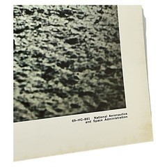 Vintage NASA Photo of Crater Near Apollo 11 Landing Sea of Tranquility 1969