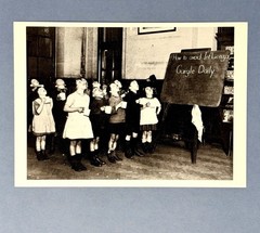 Avoid Influenza, Children Gargling 1929 Fotofolio Art Photo Print Card Flu