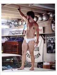11 X 8.5 Alan Lyon Original Male Photo gay interest (3) Standing on car Kurt
