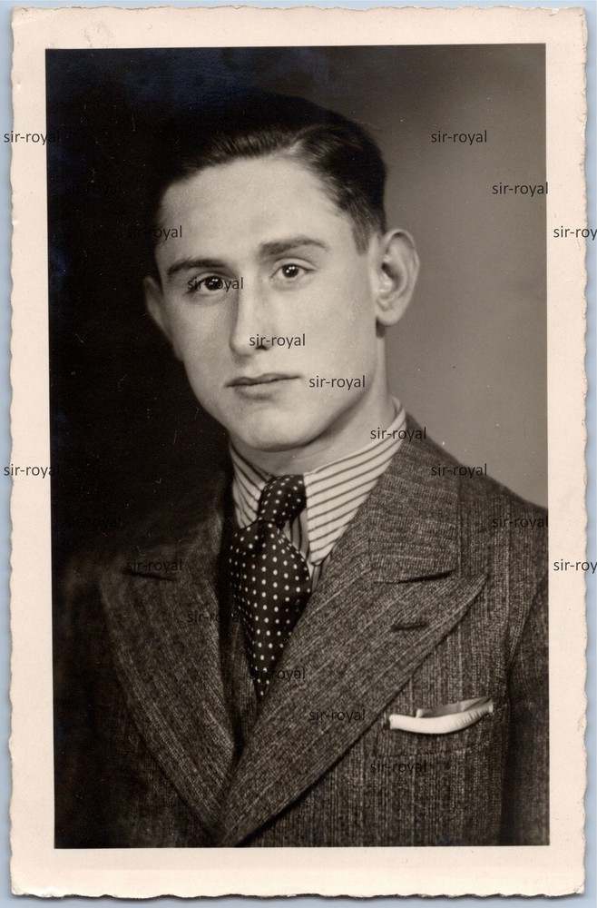 Mannheim 1930s – Young Man in Portrait – RPPC – Photo Postcard 9x14cm