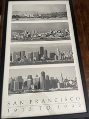 1915 To 1992 Photolithography Of San Francisco Framed