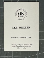 Lee Wexler Art Show Announcement Card 1991 OK Harris Gallery