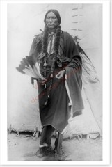 Native American Comanche Indian Chief Quanah Parker Silver Halide Photo