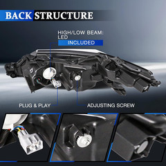 Headlight Assembly Compatible with 2018 2019 2020 2021 2022 2023 Toyota Camry XL