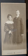 Photo CDV KAB portrait businessman woman Bonn Westphalia court dress suit beard Mod