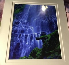 Enchanted Valley Ron Mellott matted Proxy Falls Oregon waterfall photography