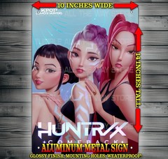 KPOP Demon Hunters Anime Metal Sign Wall Art 10″ x 14″