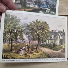 Lithograph. NOS. Currier & Ives. Four Seasons. Set Of Four Prints. American.