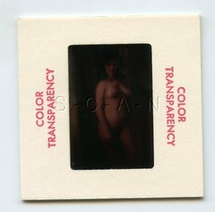 Org Camera Club Nude 60s 35mm Slide Negative- Well Endowed Woman- No Sweater #5