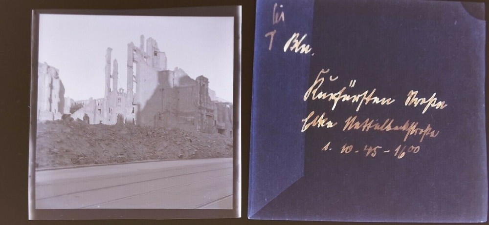 Orig. Negativ 6×6 cm Berlin Ruinen Kurfürstenstr. Nettelbeckstr. 1.10.1945 #41