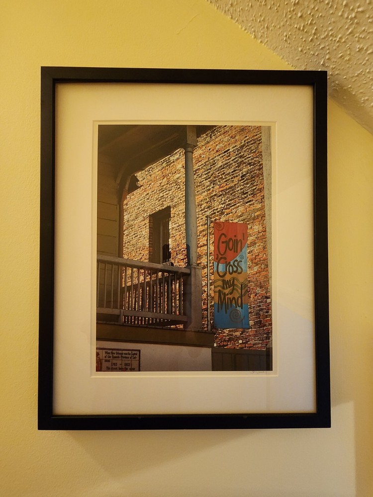 New Orleans Goin’ Cross My Mind Brick Wall Art Photograph by Suzi Persky w-Y