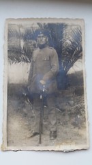 Photo 16R813 Soldier Uniform Sword c.1910s approx 9x14cm