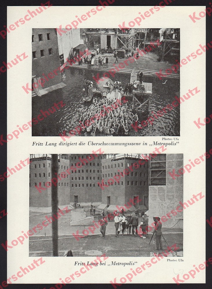 Metropolis Fritz Lang backdrops shooting UFA film science fiction Berlin 1927
