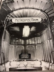 Framed Black & White Photograph Paris Metropolitan Entrance Art Nouveau