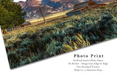 Western Wall Decor Art Print of Old Barn in Grand Teton National Park Wyoming
