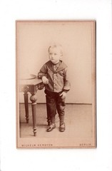 CDV photo cute little boy-Berlin 1889