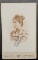 Photo CDV KAB portrait businesswoman Eisermann Crossen or Poland profile youth