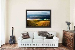 Storm Photography Print: Kansas Supercell Thunderstorm Prairie Western Photo
