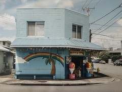 Mark Kushimi Waiola Shave Ice Honolulu Hawaii Signed Limited Edition Print 49/75