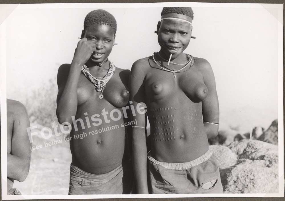 Photo Africa Cameroon Portrait Women with Ornate Scars Village Mokolo Ethnographic